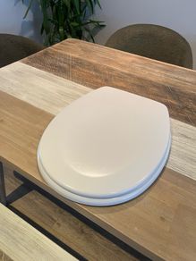 unused toilet seat