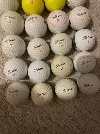 Golf balls - selected of 56 used mixed balls