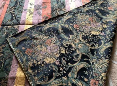 Vintage Luxury Silk Fabric Double Sided