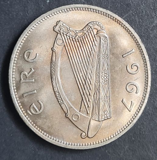 Ireland 1967 Half Crown Stunning Unc coin