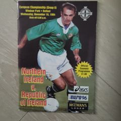 Northern Ireland v Rep of Ireland 1994 Official Programme
