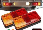 2pcs 10LED Rear Tail Lights Lamps Trailer Truck Caravan Bus Tailights