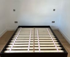 West Elm king size platform bed frame