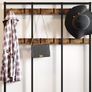 Large Coat Rack Stand Industrial Coat Stand with Hooks and Shoe Bench Clothes Hat Rack Shelf Metal Frame for Bedroom Living Room Hallway with 12 Hooks Image 2