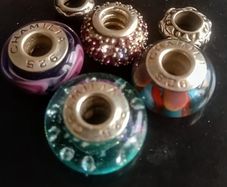 Chamilia Murano glass sterling silver charm bundle