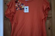 orange Savida top/embellished t-shirt