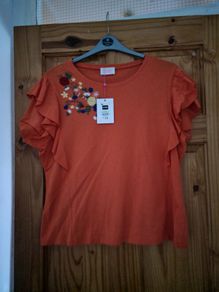 orange Savida top/embellished t-shirt