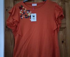 orange Savida top/embellished t-shirt