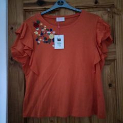 orange Savida top/embellished t-shirt