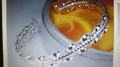 Sterling Silver Diamond Cut Bracelet