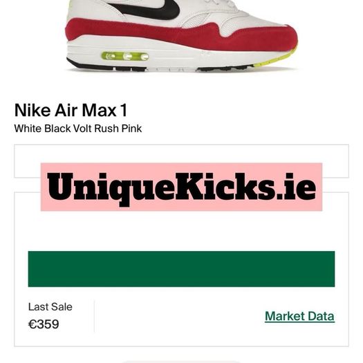 Rare Nike Air Max 1 Volt Rush Pink