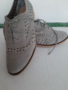 Grey suede shoes