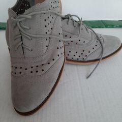 Grey suede shoes