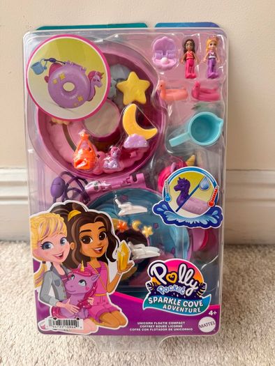 Polly Pocket Micro Doll Sparkle Cove Adventure Unicorn Floatie Compact Playset new Please look at the pictures