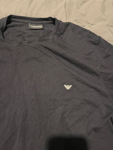 Armani mens t-shirt black silver size xxl