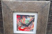 Original John Dunne Irish Abstract Artwork Swing 2002 Framed 36 x 36 cm