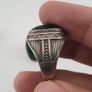 Antique Ring Collection Lot of 15 Brass Stone & Glass Rings Image 2