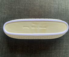Vintage Mid-Century pale yellow Ceramic Window Box Planter
