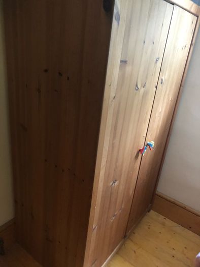 cot bed & wardrobe