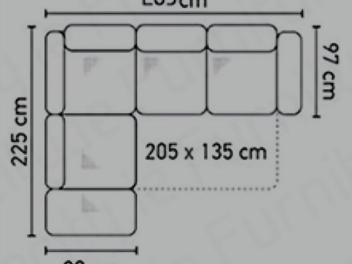 L shape storage sofa