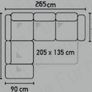 L shape storage sofa Image 3