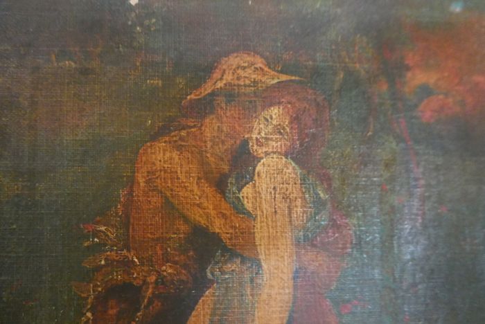 Antique Oil on Canvas with signature 16,4" x 12,4"