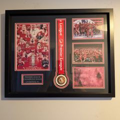 Liverpool FC Premier League Champions replica medal framed