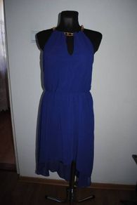 New Look Royal Blue sleveless tiered midi/maxi dress size UK8 EUR36 Postage included