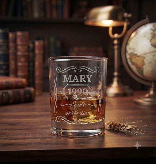 Personalised His or Hers Whiskey Glass