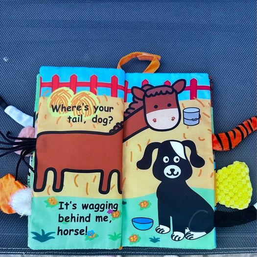jollybaby soft book Brand New Farm Tail