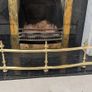 Brass fireplace fender and companion set Image 9