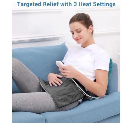 Electric Heating Pads XL with Auto Shut Off, Washable & Moist Heat Option, 3 Heat Levels, Heated Pad for Neck and Shoulders, 12"x24"