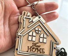 Personalised New Home Keyring, Housewarming Gift, New Home Gift