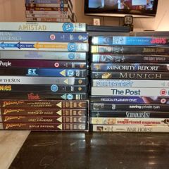 Large Steven Spielberg Dvd Collection E.t. Jaws Indiana Jones Jurassic Park Etc.