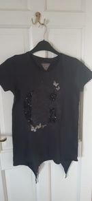 Black Guess sequined Tee Shirt age 14