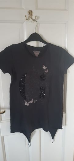 Black Guess sequined Tee Shirt age 14