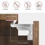 Child Safety Cupboard Locks, Child Safety Locks, Cupboard Locks for Children with Super Strong Adhesive, Innovative Design of Hidden Spring, No Drilling or Magnet or Tools Needed, 10 Pack Image 5