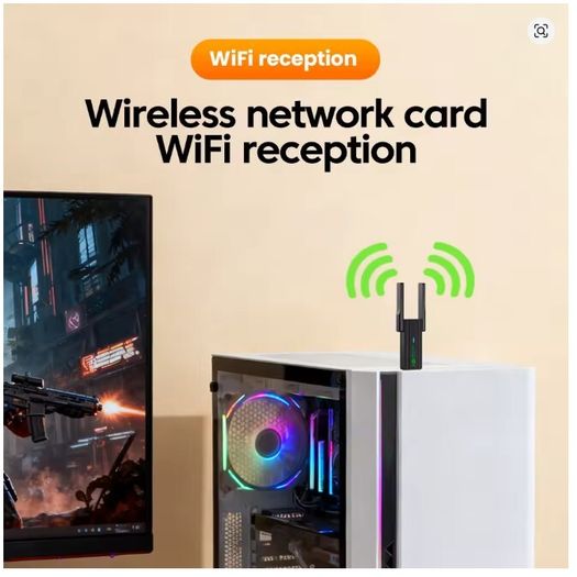 650Mbps WiFi USB Adapter 2.4GHz+5.8GHz Dual Band Wireless Network Card Driver Free For PC Windows XP/7/8/8.1/10/11