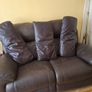 Brown Leather Reclining Armchair Image 8