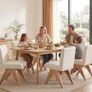 Set of 2 Modern Dining Chairs with V shaped Wooden Legs Chenille Beige Armless Kitchen Chairs with Soft Chenille Cover and Sturdy Wooden Leg Image 8