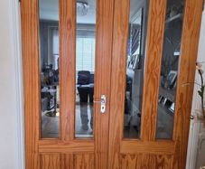 Double and 3 single solid doors
