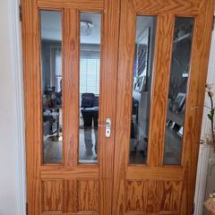 Double and 3 single solid doors