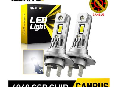 AUXITO 2Pcs Turbo LED H7 LED Headlight Bulb Mini Wireless 100W 20000LM CSP for Car Headlamp Auto Head Lamp H7 12V 6500K White