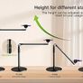 Overhead Phone Mount with Heavy Duty Base, Height Adjustable Phone Stand for Filming, 38cm Long Arm iPhone Holder for Video Recording, Overhead Tripod for iPhone 15 14 13, Android Cell Phone Image 4