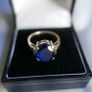 Vintage 9ct Rose Gold 375 Gold Sapphire Ring 4,01g size L1/2 Image 5