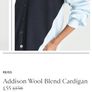 Reiss - Addison Cardigan - Wool Blend - Navy Light Blue - UK 8 - BNWT RRP 160 Image 2