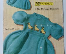 Knitting Pattern - Rompers for Dolls & Baby - Marriner 292
