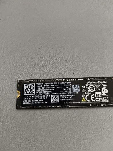 Western Digital 256GB NVMe SSD