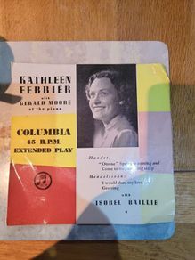 Kathleen Ferrier Handel Mendelssohn Columbia 7 inch EP