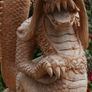 Large Beautifully Hand Carved Wooden Dragon, height 16,5 inches Image 6